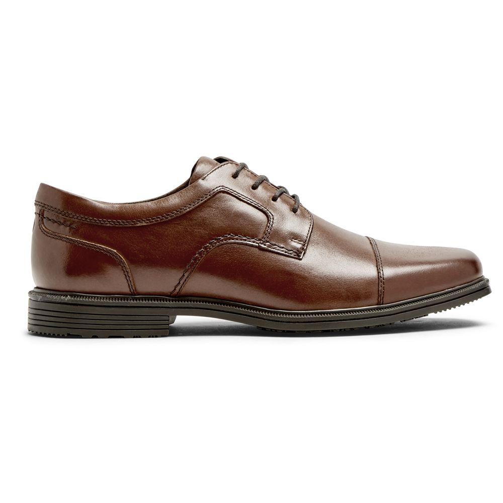 Pantofi Oxford Barbati Rockport Taylor Waterproof Cap Toe Maro - Romania 4837-SFWKJ